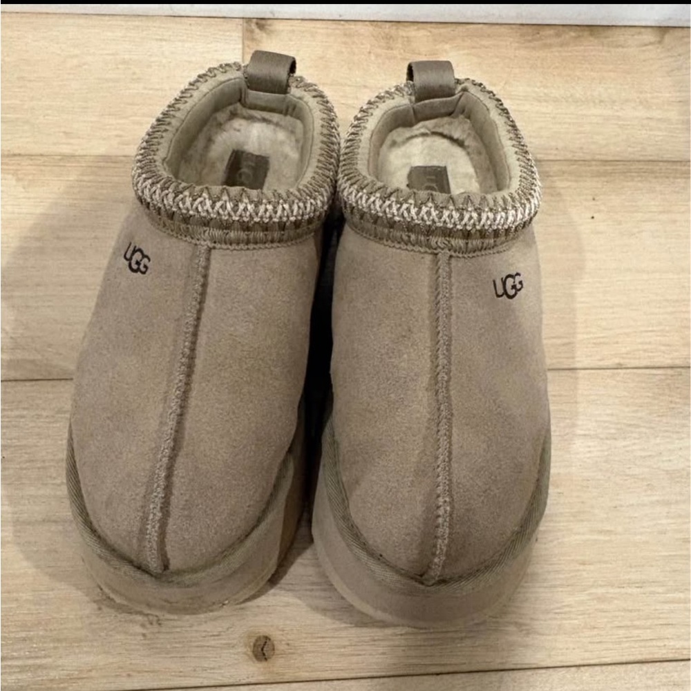 UGG Beige Suede Slip-Ons